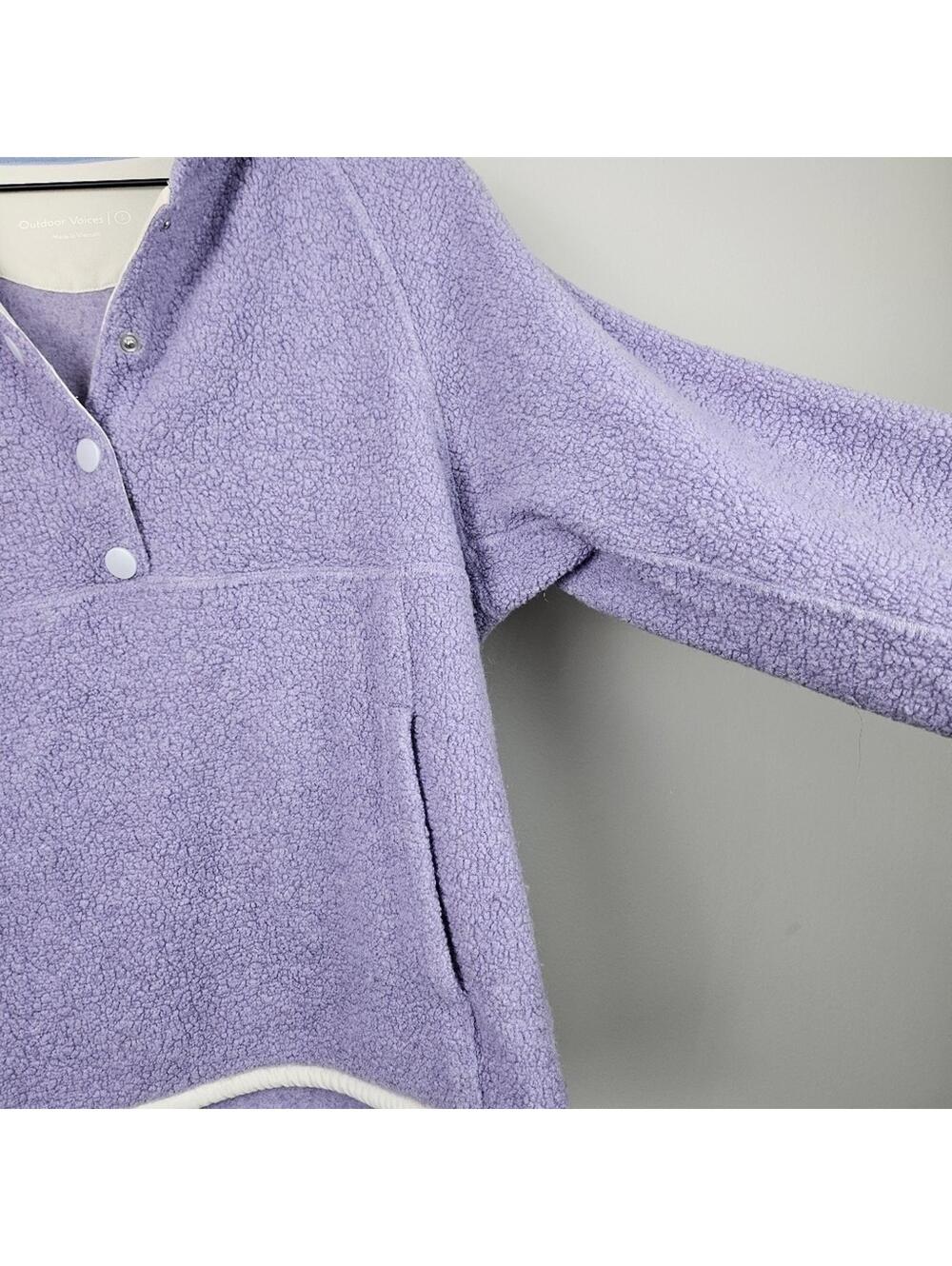 Outdoor Voices Megafleece Pullover Purple Small - Picture 6 of 9